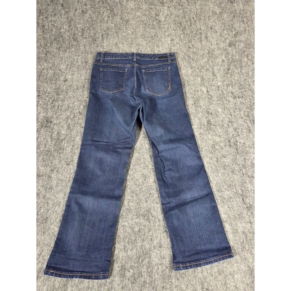 Jones New York Jeans Womens 14 Short Lexington Straight Blue Denim Pants Stretch - Picture 2 of 13
